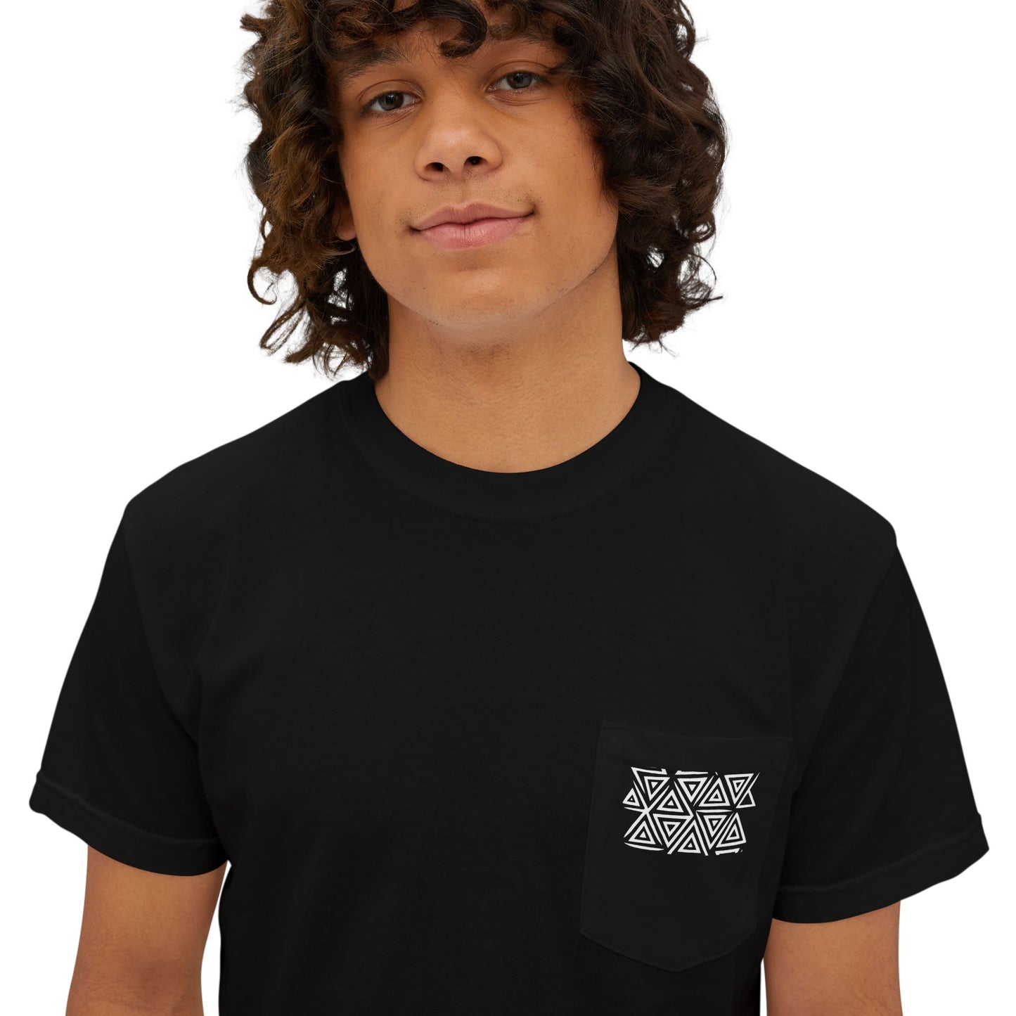 FULOVEK - Tribal Pocket T-Shirt - Casual Comfort for Everyday Wear, Unisex Tee, Summer Essential, Gift for Him/Her, Relaxed Style