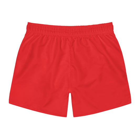 Vibrant Swim Trunks for Summer Fun, Beachwear, Pool Party Essentials, Perfect for Vacation, Bold Red Design