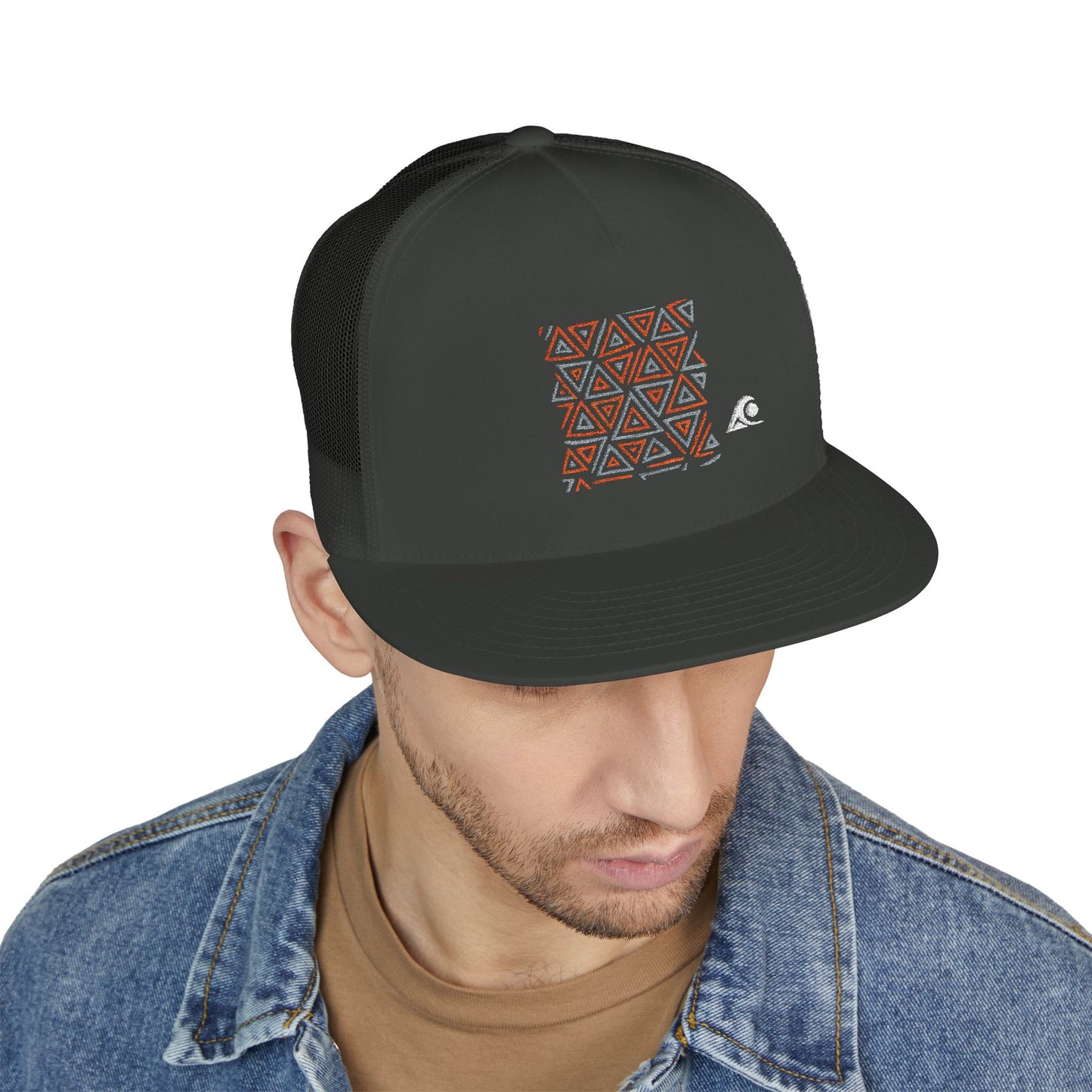 FULOVEK - Tribal Bohemian Embroidered 5 Panel Trucker Cap, Casual Streetwear Hat, Festival Accessory, Summer Fashion, Unique Gift Idea