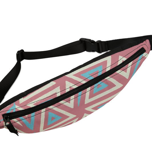 FULOVEK - Stylish Geometric Fanny Pack, Trendy Hip Bag for Festivals, Travel, Concerts, Unisex Accessory