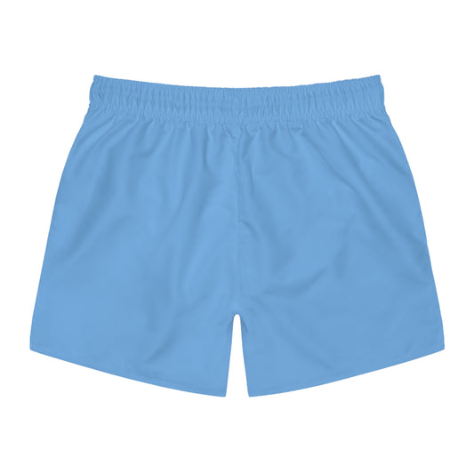 Copy of Vibrant Swim Trunks for Summer Fun, Beachwear, Pool Party Essentials, Perfect for Vacation, Light Blue Design