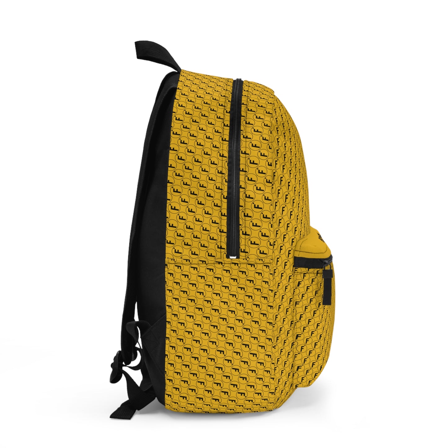 FULOVEK - Stylish Yellow Backpack with Logo Print - Perfect for School, Travel, and Everyday Use