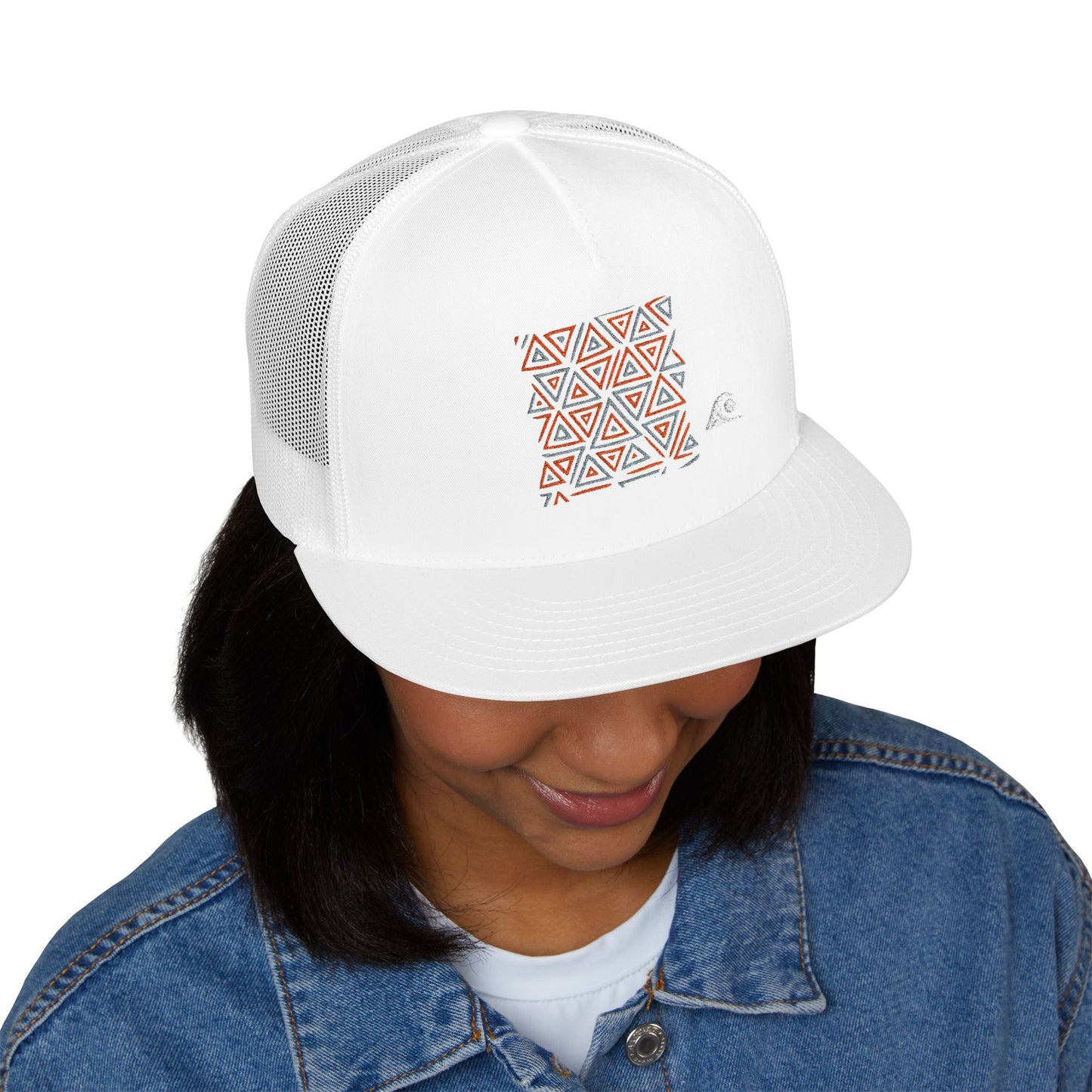 FULOVEK - Tribal Bohemian Embroidered 5 Panel Trucker Cap, Casual Streetwear Hat, Festival Accessory, Summer Fashion, Unique Gift Idea