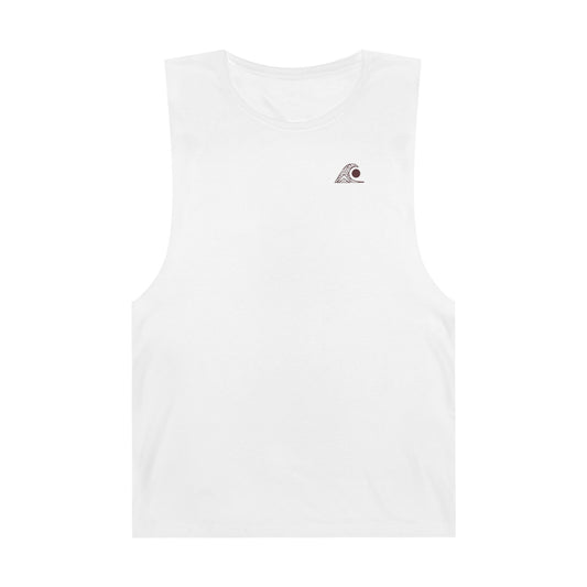 FULOVEK - Unisex Barnard Geometric Tribal BROWN Tank Top | Casual Summer Wear, Beach Attire, Workout Shirt, Graphic Tee, Gift for Friends