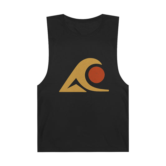 FULOVEK - Unisex Tank Top with Retro Wave Design, Summer Fitness Shirt, Beach Workout Top, Casual Outfit Essential, Gift for Outdoor Lovers