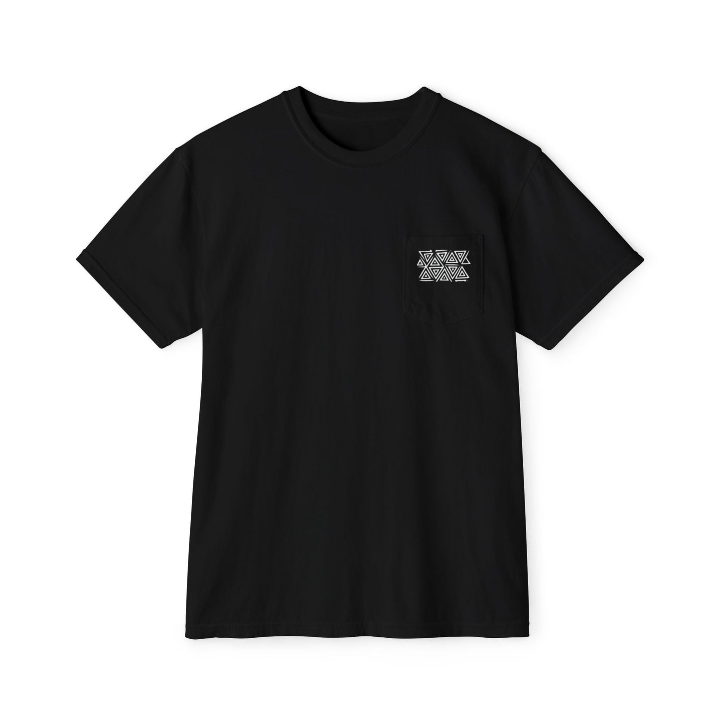 FULOVEK - Tribal Pocket T-Shirt - Casual Comfort for Everyday Wear, Unisex Tee, Summer Essential, Gift for Him/Her, Relaxed Style