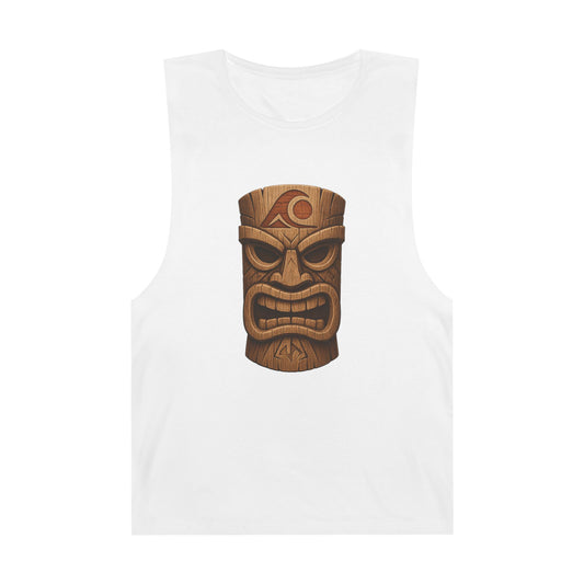 FULOVEK - Unisex Tiki Tank Top, Summer Casual Wear, Tropical Vacation Shirt, Beach Party Attire, Outdoor Festival Clothing