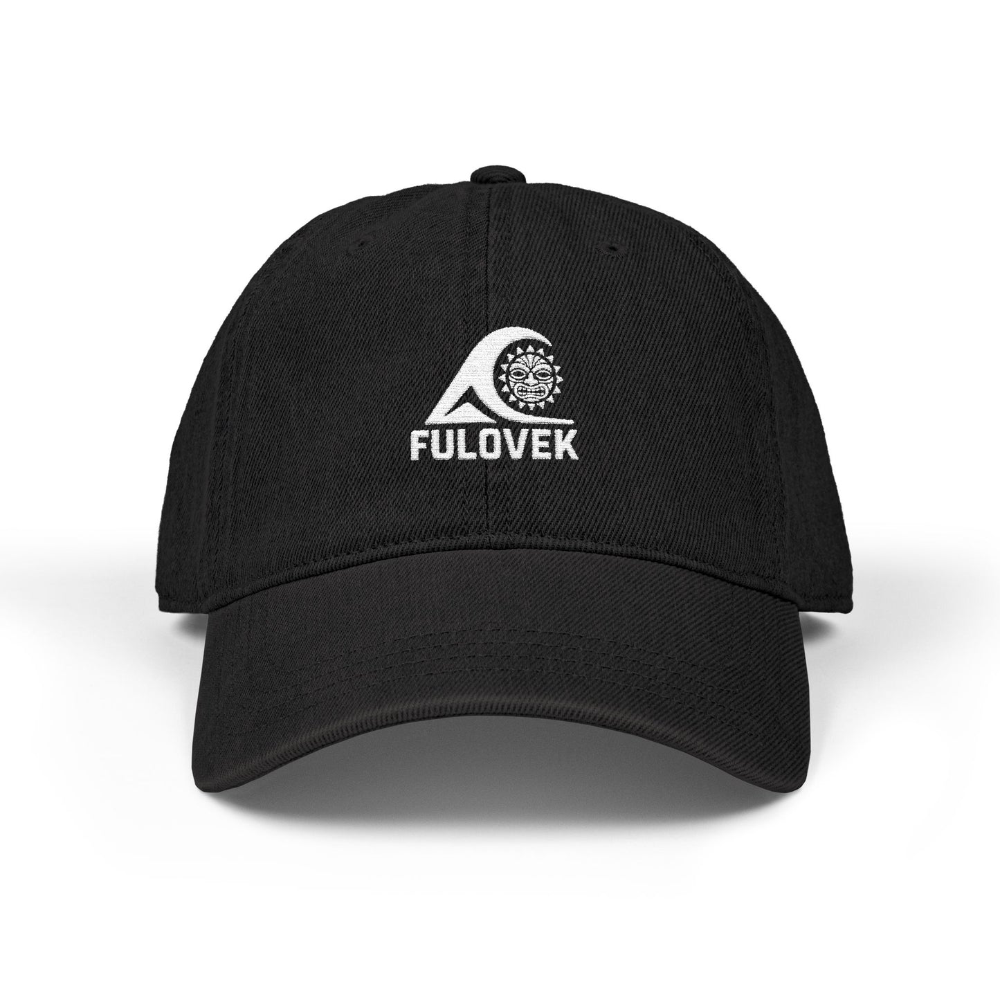 FULOVEK - TIKI Stylish Embroidered Denim Hat for Adventurers, Casual Wear, Outdoor Activities, Personalized Cap, Summer Accessory.