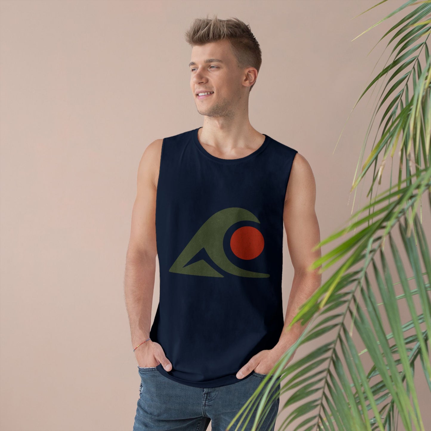 FULOVEK - Unisex Tank Top with Retro Wave Design, Summer Fitness Shirt, Beach Workout Top, Casual Outfit Essential, Gift for Outdoor Lovers