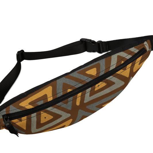 FULOVEK - Stylish Geometric Fanny Pack, Trendy Hip Bag for Festivals, Travel, Concerts, Unisex Accessory