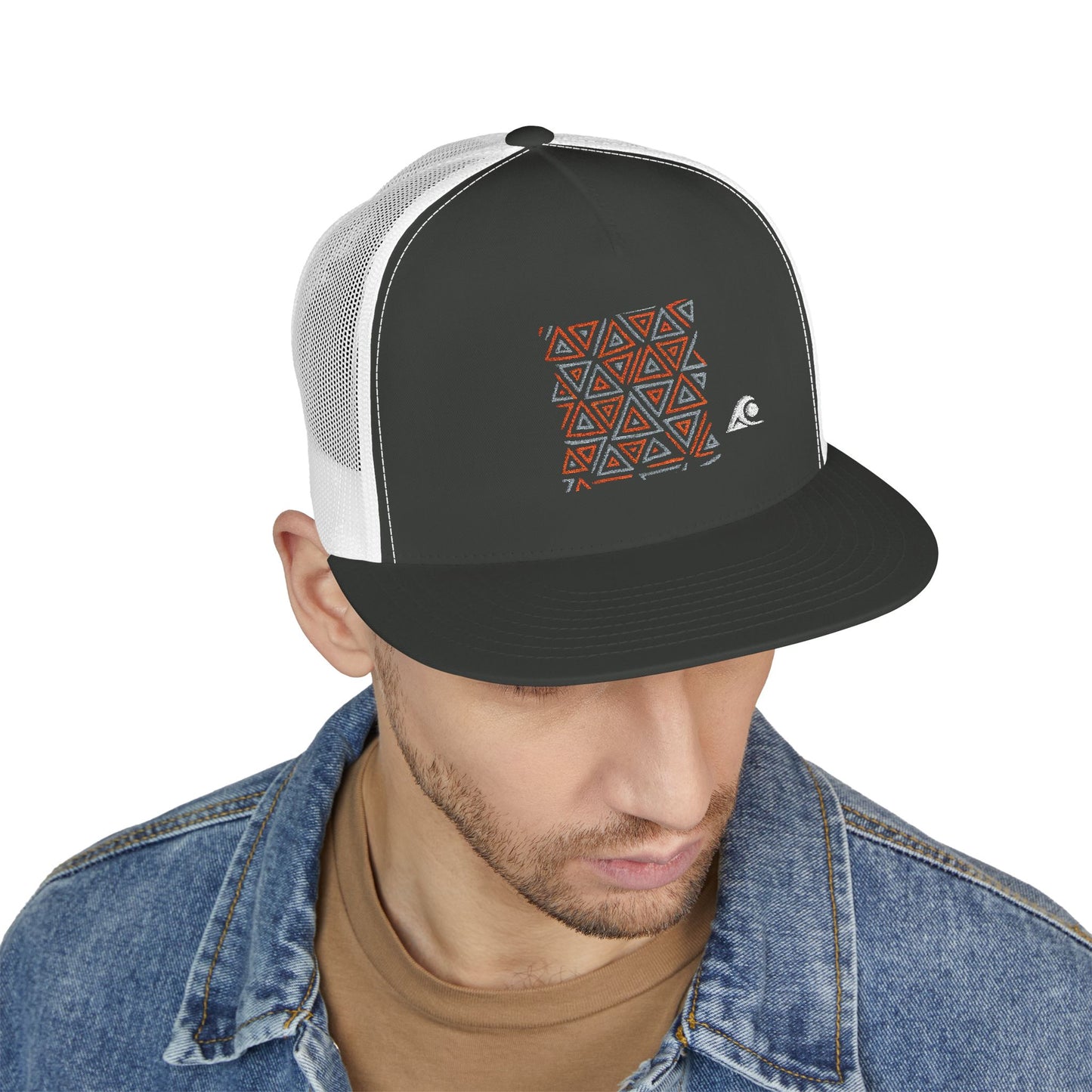 FULOVEK - Tribal Bohemian Embroidered 5 Panel Trucker Cap, Casual Streetwear Hat, Festival Accessory, Summer Fashion, Unique Gift Idea