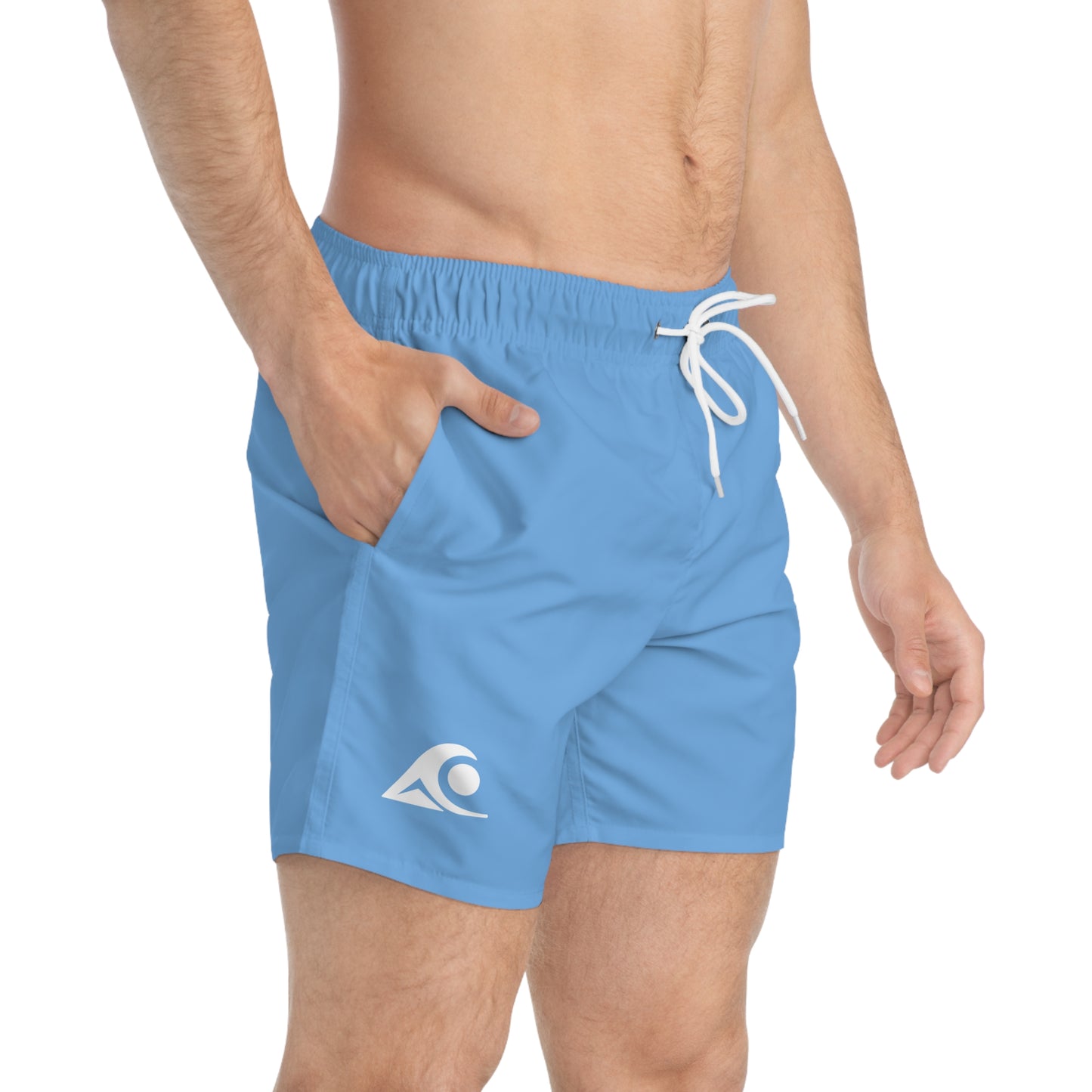 Copy of Vibrant Swim Trunks for Summer Fun, Beachwear, Pool Party Essentials, Perfect for Vacation, Light Blue Design
