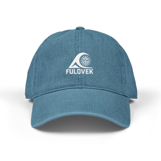 FULOVEK - TIKI Stylish Embroidered Denim Hat for Adventurers, Casual Wear, Outdoor Activities, Personalized Cap, Summer Accessory.