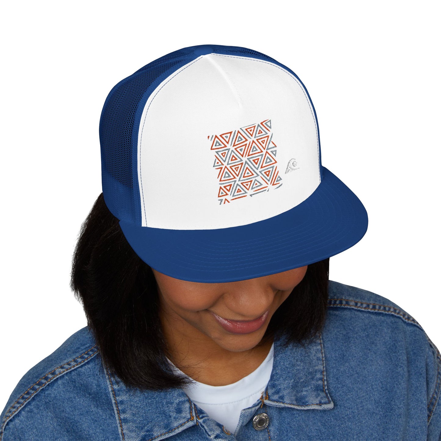 FULOVEK - Tribal Bohemian Embroidered 5 Panel Trucker Cap, Casual Streetwear Hat, Festival Accessory, Summer Fashion, Unique Gift Idea