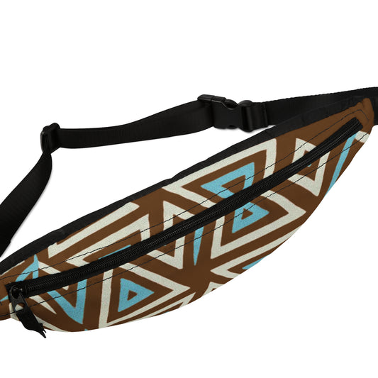 FULOVEK - Stylish Geometric Fanny Pack, Trendy Hip Bag for Festivals, Travel, Concerts, Unisex Accessory