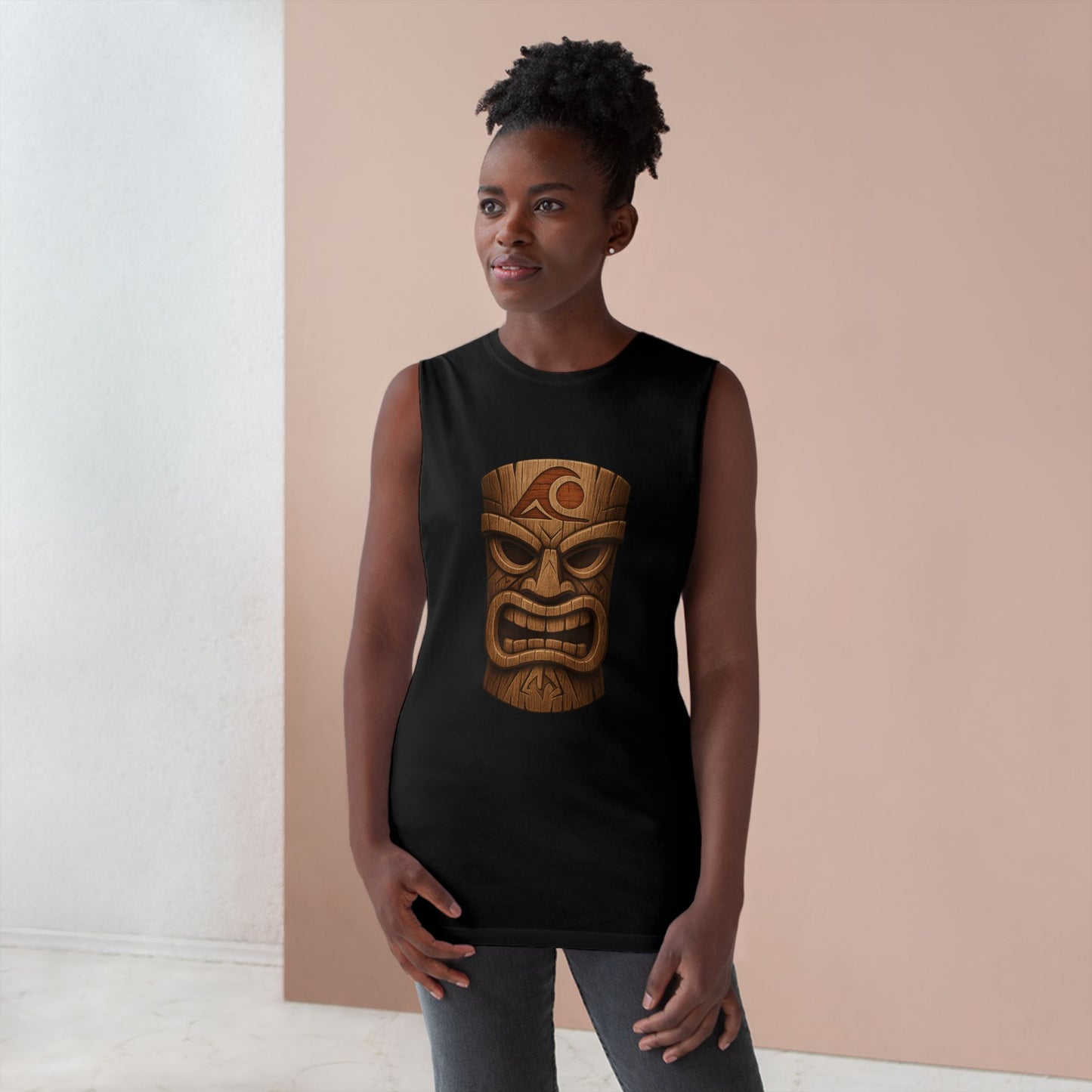 FULOVEK - Unisex Tiki Tank Top, Summer Casual Wear, Tropical Vacation Shirt, Beach Party Attire, Outdoor Festival Clothing