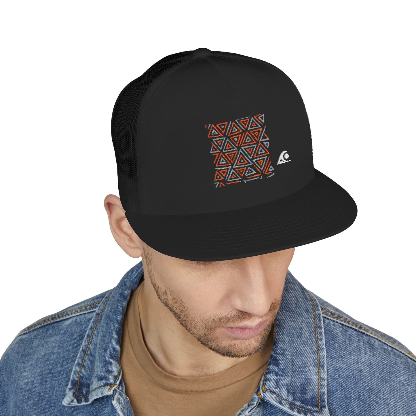 FULOVEK - Tribal Bohemian Embroidered 5 Panel Trucker Cap, Casual Streetwear Hat, Festival Accessory, Summer Fashion, Unique Gift Idea