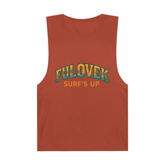 FULOVEK - Unisex Surf's Up Tank Top - Relaxed Casual Style for Beach Lovers