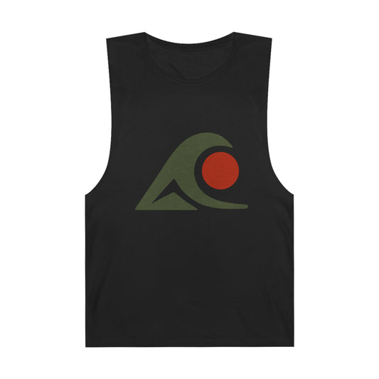 FULOVEK - Unisex Tank Top with Retro Wave Design, Summer Fitness Shirt, Beach Workout Top, Casual Outfit Essential, Gift for Outdoor Lovers