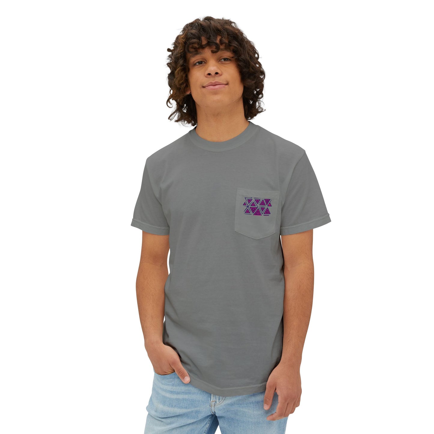 FULOVEK - Tribal Pocket T-Shirt - Casual Comfort for Everyday Wear, Unisex Tee, Summer Essential, Gift for Him/Her, Relaxed Style