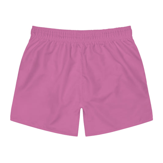 Vibrant Swim Trunks for Summer Fun, Beachwear, Pool Party Essentials, Perfect for Vacation, Light Pink Design