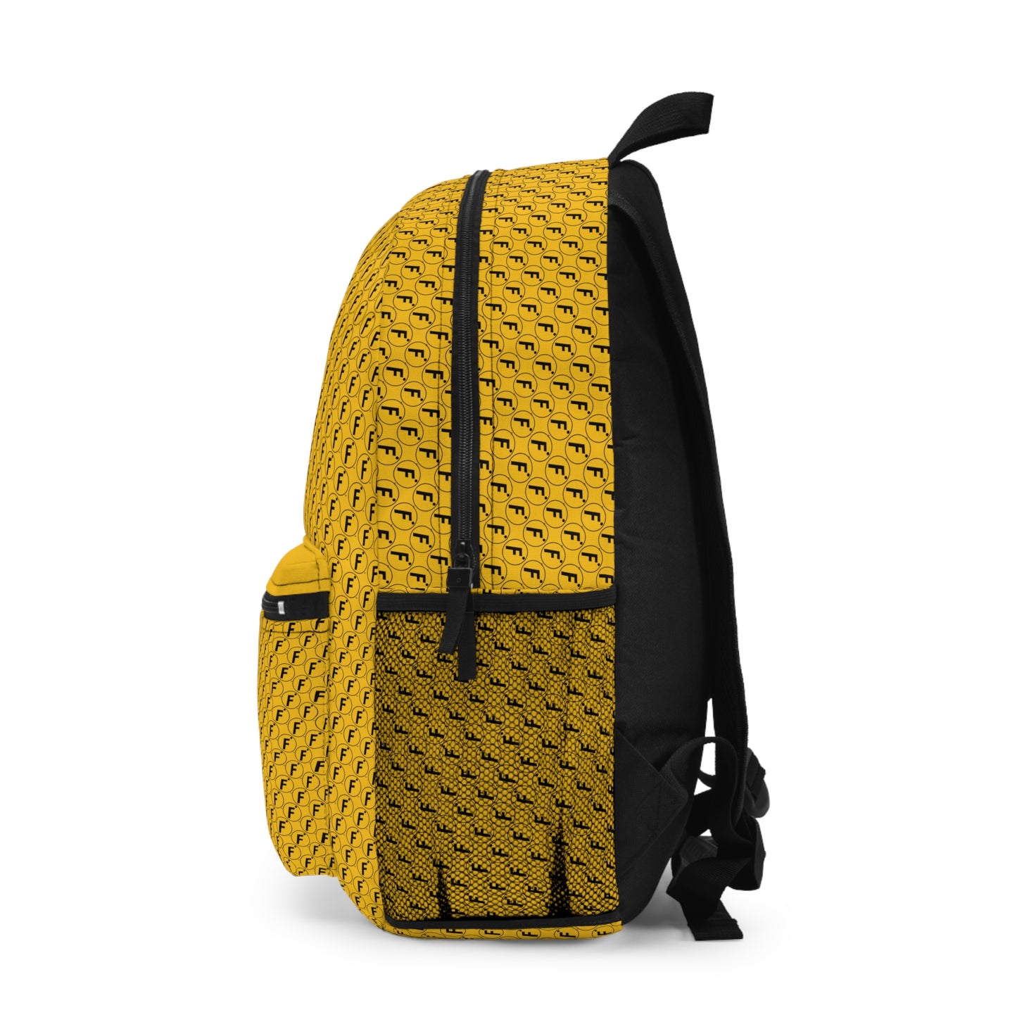 FULOVEK - Stylish Yellow Backpack with Logo Print - Perfect for School, Travel, and Everyday Use