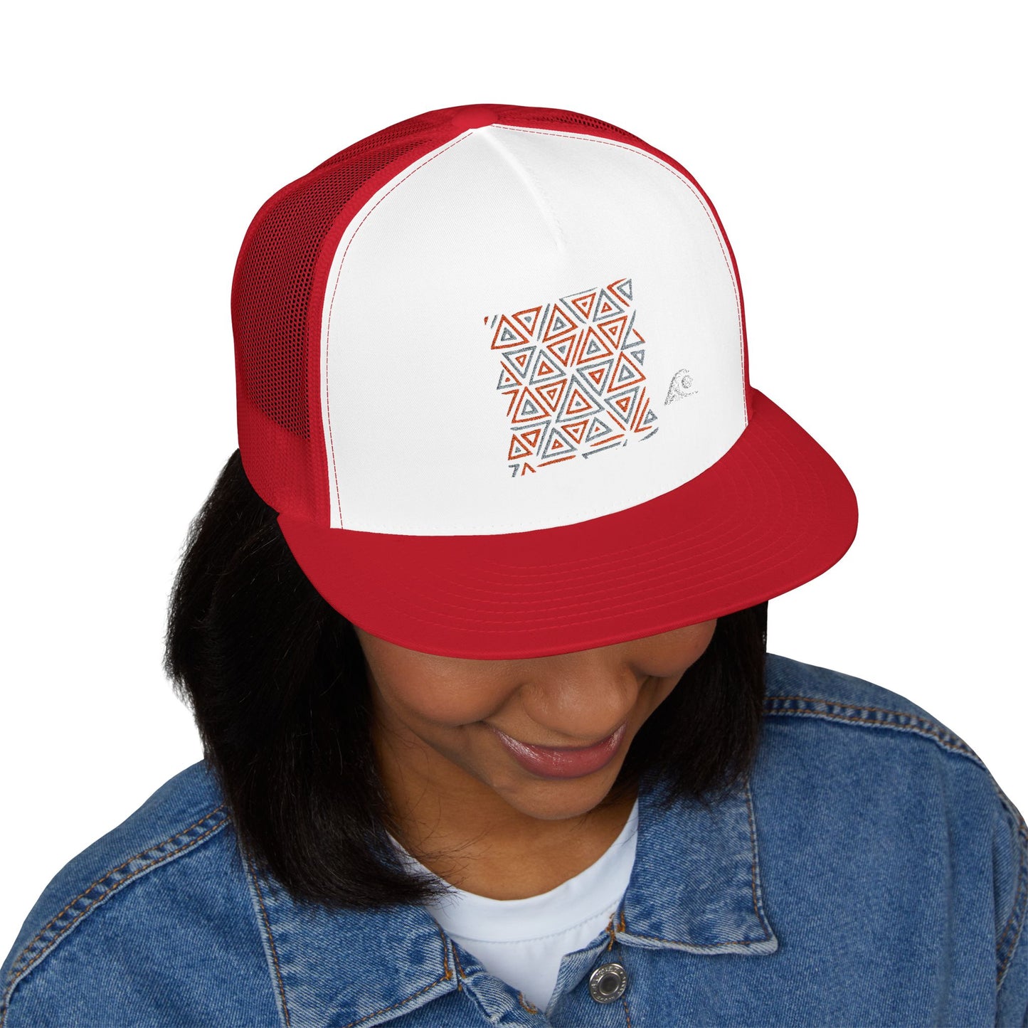 FULOVEK - Tribal Bohemian Embroidered 5 Panel Trucker Cap, Casual Streetwear Hat, Festival Accessory, Summer Fashion, Unique Gift Idea