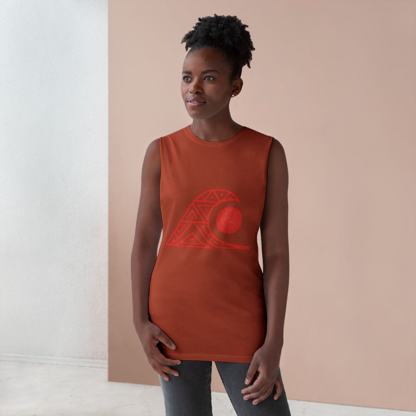 FULOVEK - Unisex Tank Top with Tribal Spirit Design – Bold Summer Statement, Adventure-Ready Top, Ethnic-Inspired Streetwear, Perfect Gift for Free Spirits