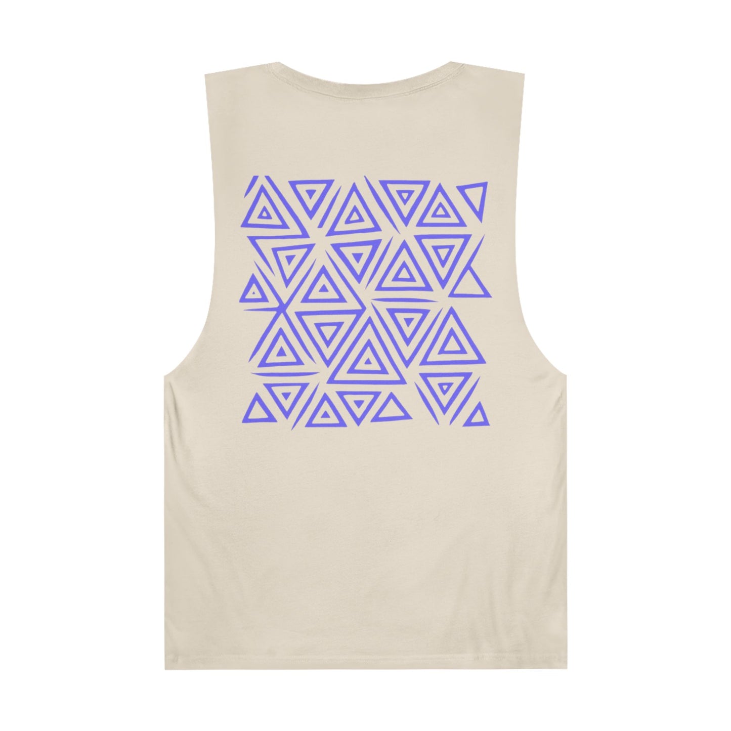 FULOVEK - Unisex Barnard Geometric Tribal PURPLE BLUE Tank Top | Casual Summer Wear, Beach Attire, Workout Shirt, Graphic Tee, Gift for Friends