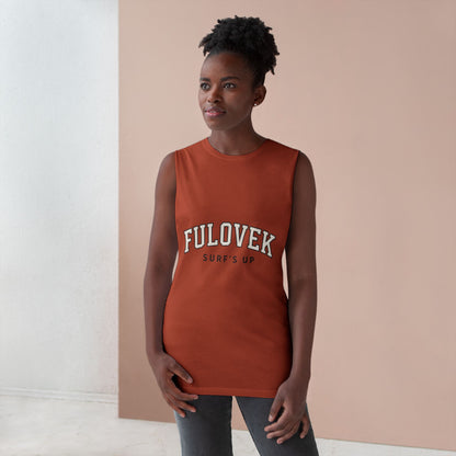 FULOVEK - Unisex Surf's Up Tank Top - Relaxed Casual Style for Beach Lovers