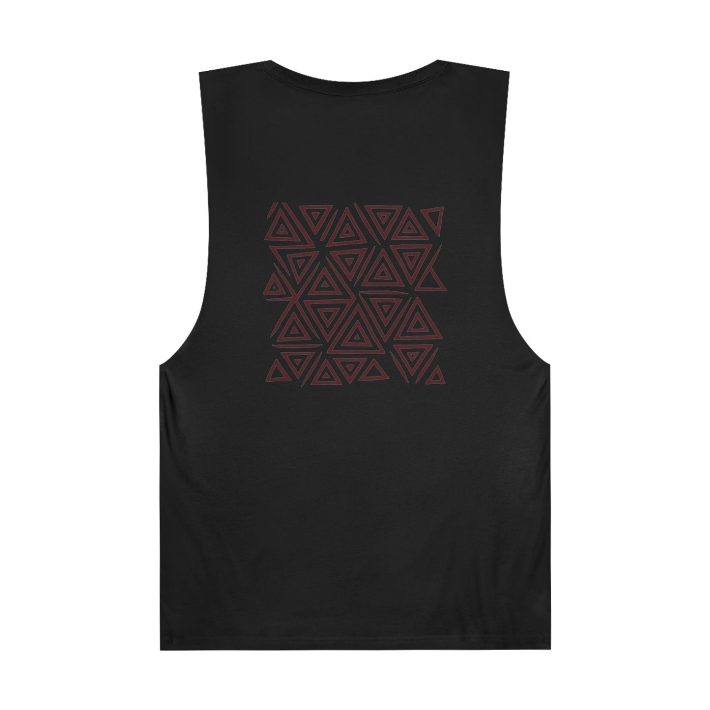FULOVEK - Unisex Barnard Geometric Tribal BROWN Tank Top | Casual Summer Wear, Beach Attire, Workout Shirt, Graphic Tee, Gift for Friends