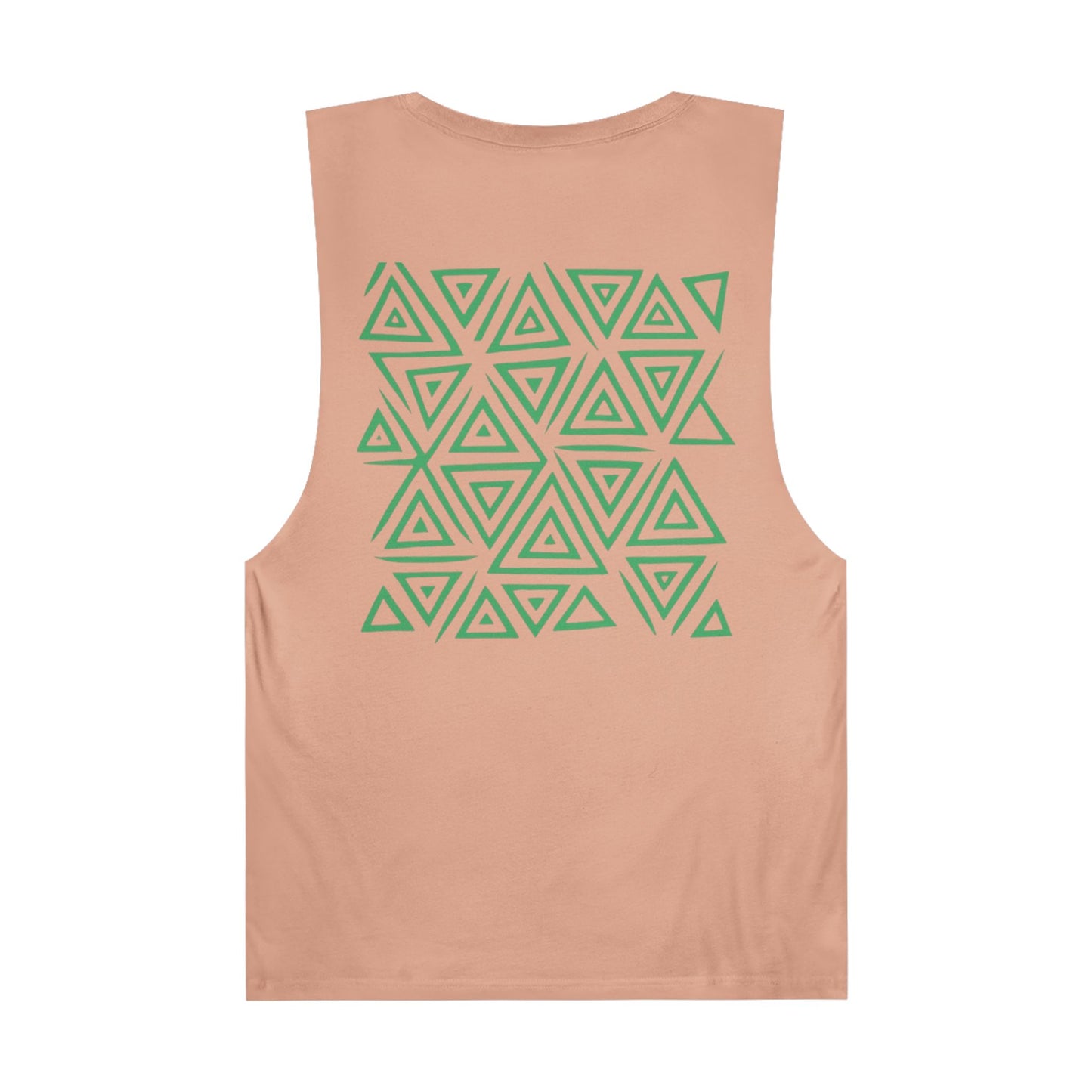 FULOVEK - Unisex Barnard Geometric Tribal GREEN Tank Top | Casual Summer Wear, Beach Attire, Workout Shirt, Graphic Tee, Gift for Friends