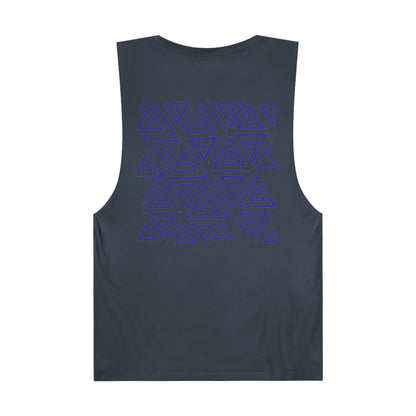FULOVEK - Unisex Barnard Geometric Tribal PURPLE Tank Top | Casual Summer Wear, Beach Attire, Workout Shirt, Graphic Tee, Gift for Friends