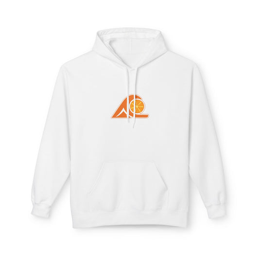FULOVEK - Unisex Softstyle Fleece Hoodie ORANGE FRUIT, Cozy Casual Wear, Gift for Him, Her, Everyday Comfort, Stylish Layering Piece, Perfect for All Seasons