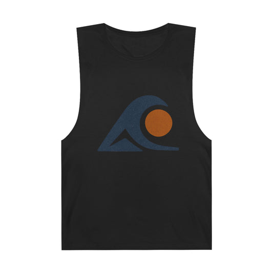FULOVEK - Unisex Tank Top with Retro Wave Design, Summer Fitness Shirt, Beach Workout Top, Casual Outfit Essential, Gift for Outdoor Lovers
