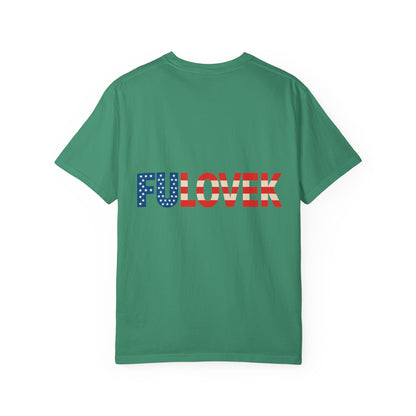 FULOVEK - Patriotic Unisex T-Shirt with Red, White & Blue Design | Casual Apparel for Holidays, Gifts, and Everyday Wear