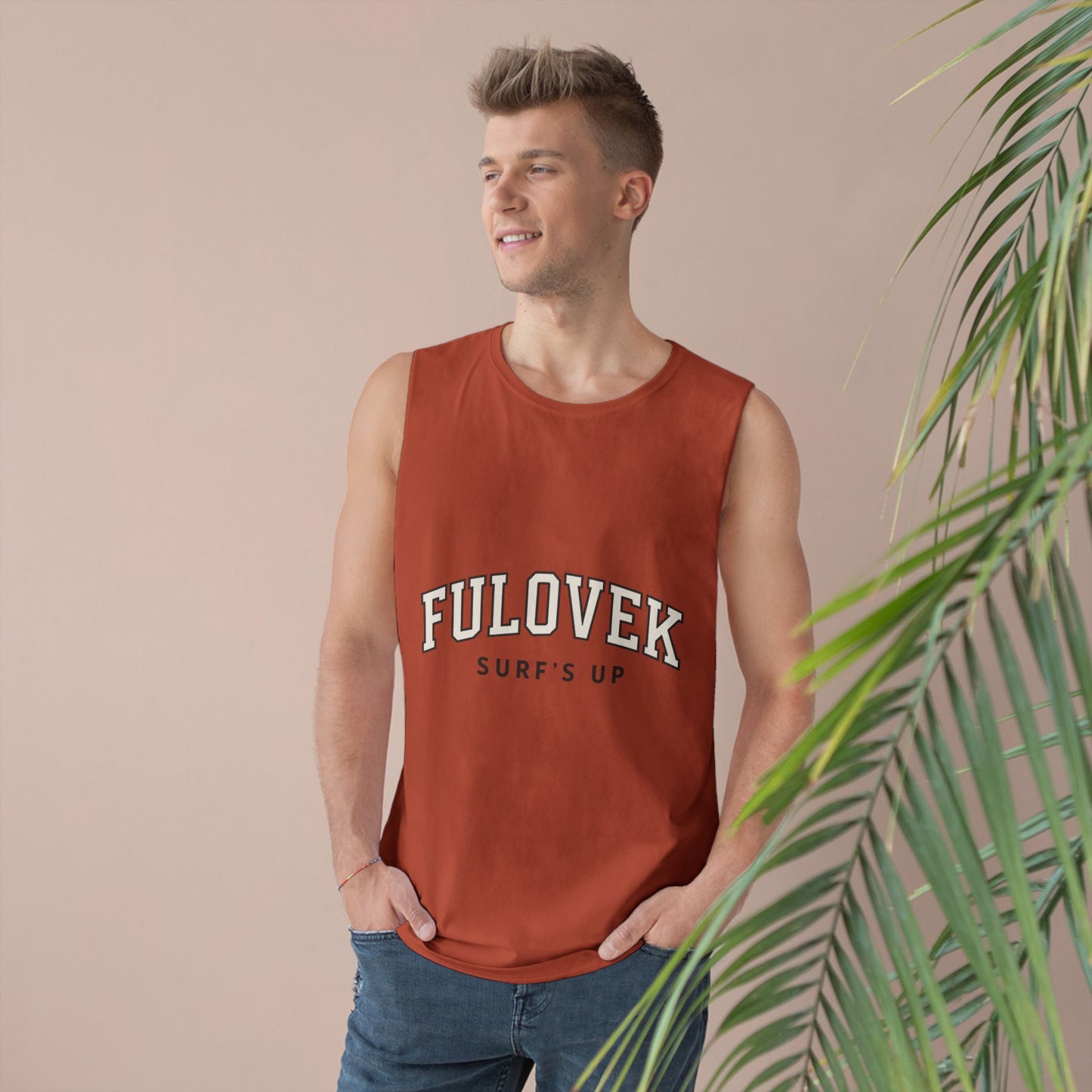 FULOVEK - Unisex Surf's Up Tank Top - Relaxed Casual Style for Beach Lovers