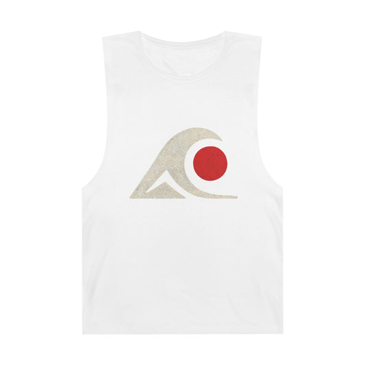 Unisex Tank Top with Retro Wave Design, Summer Fitness Shirt, Beach Workout Top, Casual Outfit Essential, Gift for Outdoor Lovers