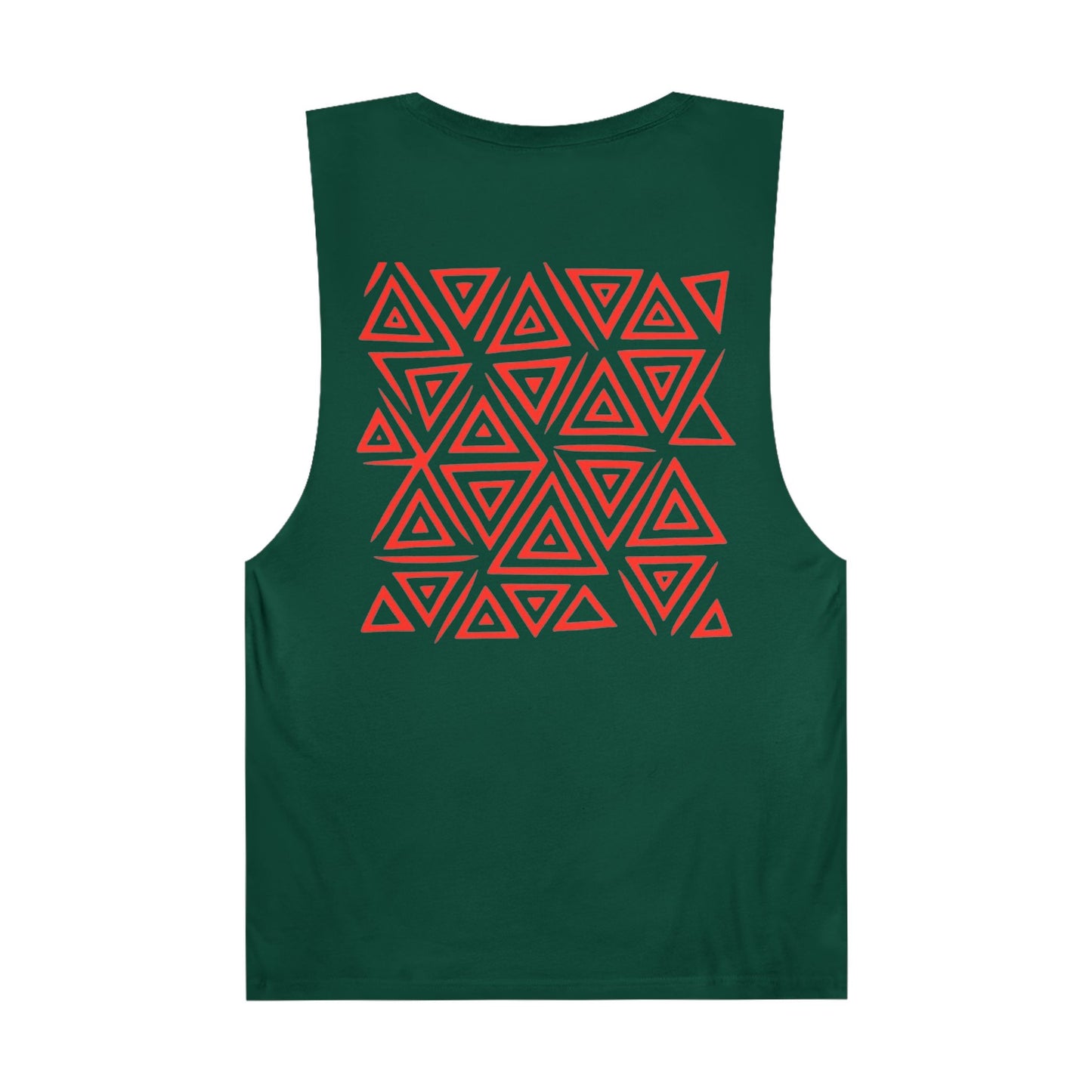 FULOVEK - Unisex Barnard Geometric Tribal RED Tank Top | Casual Summer Wear, Beach Attire, Workout Shirt, Graphic Tee, Gift for Friends