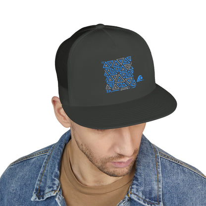 FULOVEK - Tribal Bohemian Embroidered 5 Panel Trucker Cap, Casual Streetwear Hat, Festival Accessory, Summer Fashion, Unique Gift Idea