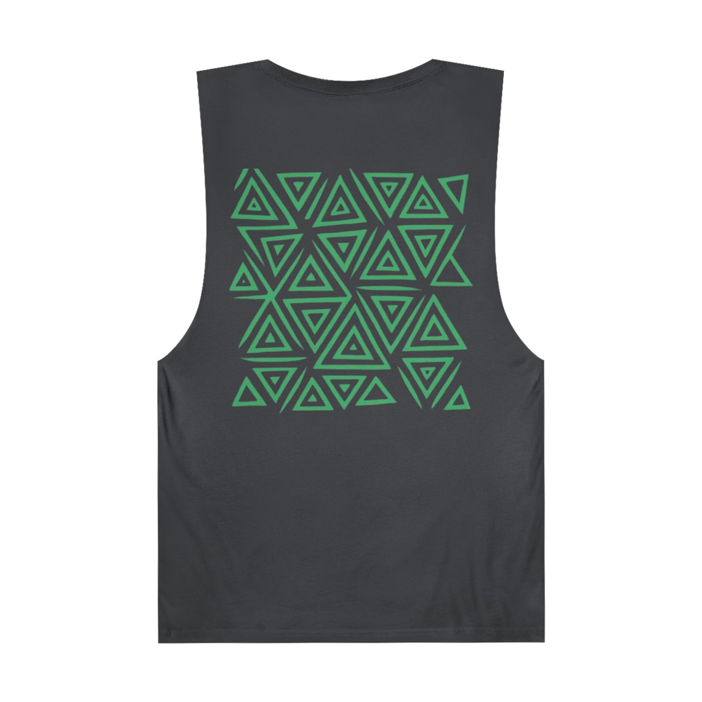 FULOVEK - Unisex Barnard Geometric Tribal GREEN Tank Top | Casual Summer Wear, Beach Attire, Workout Shirt, Graphic Tee, Gift for Friends
