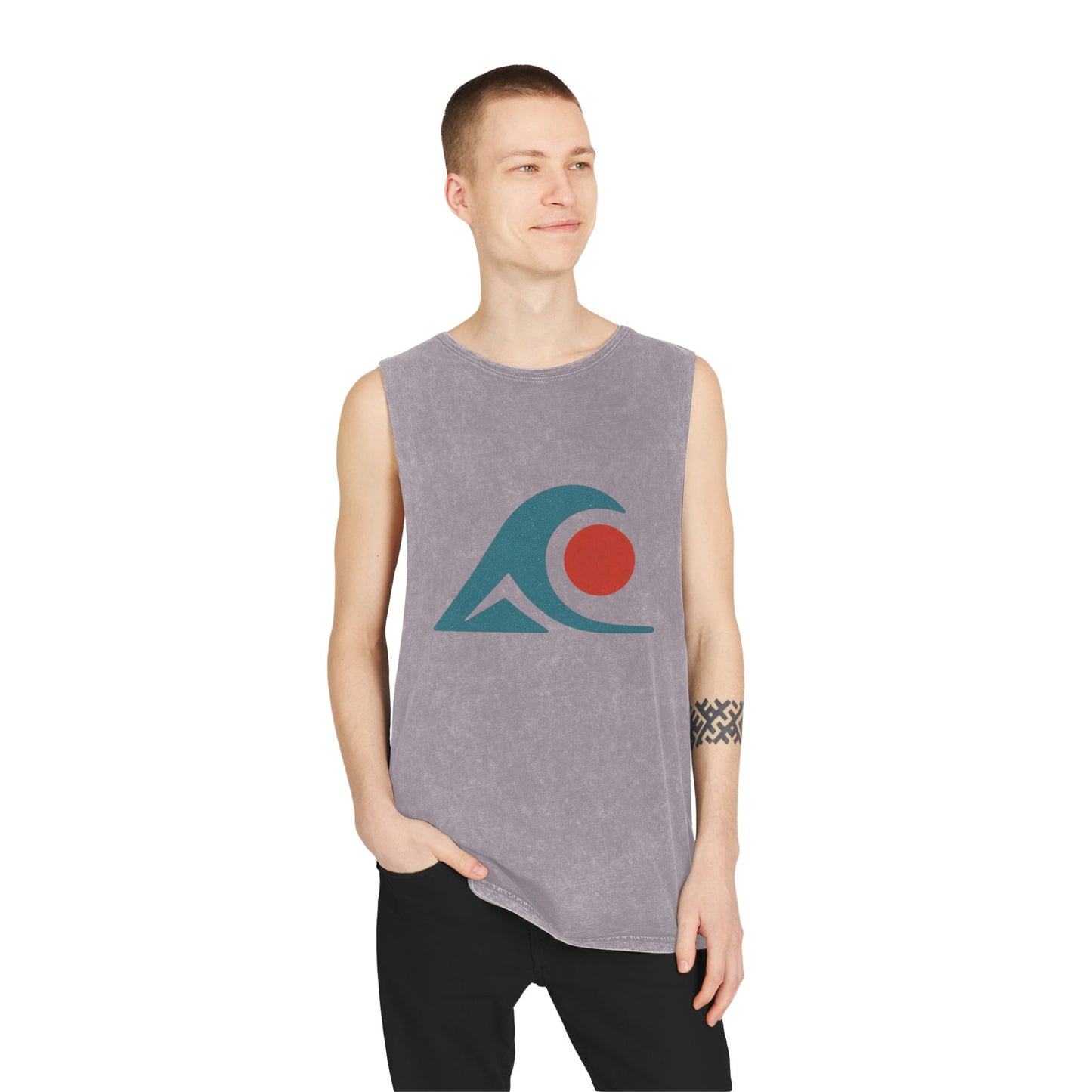 FULOVEK - Unisex Stonewash Graphic Tank Top - Vibrant Retro Wave Design, Summer Beachwear, Casual Layering, Gift for Outdoor Lovers, Trendy [...]