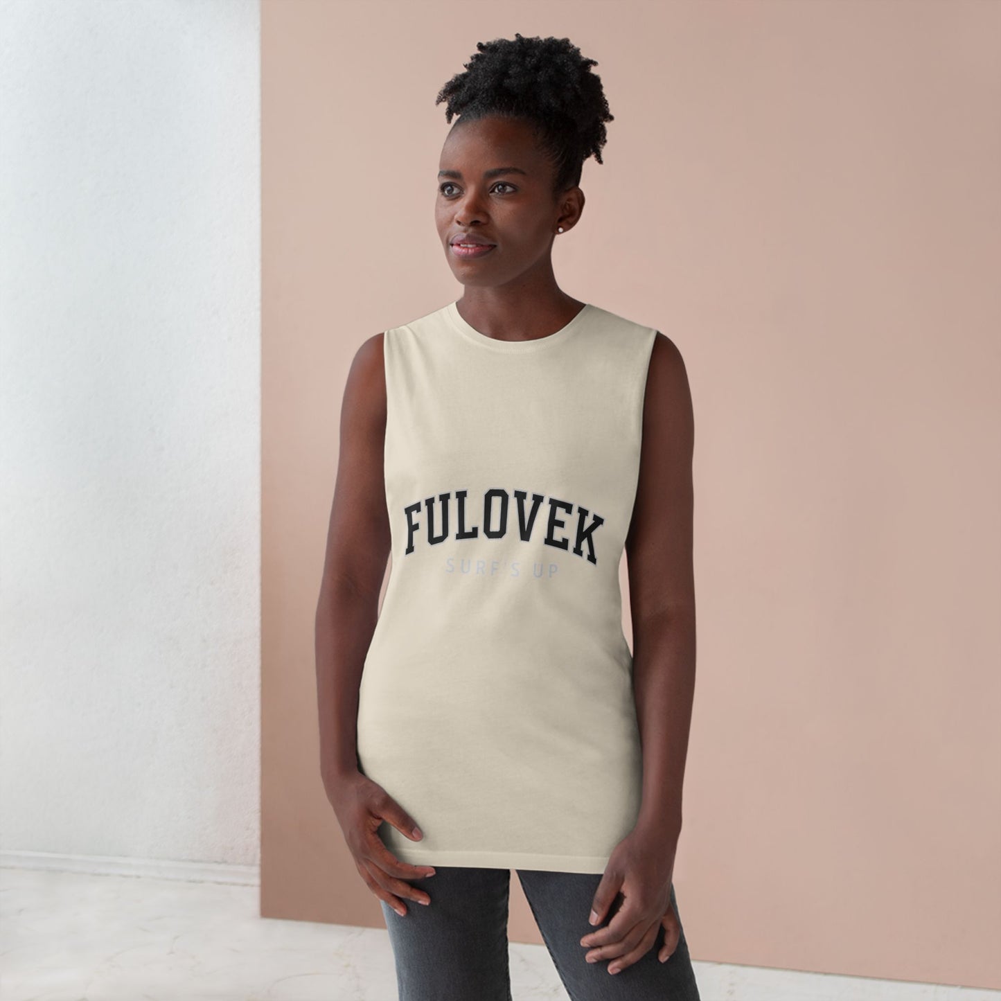 FULOVEK - Unisex Surf's Up Tank Top - Relaxed Casual Style for Beach Lovers