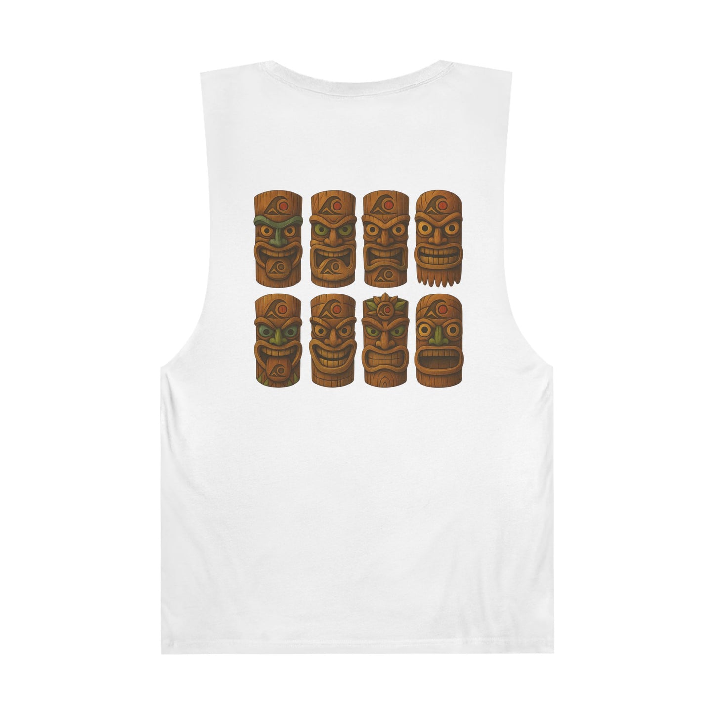 Festive Unisex Tank Top, Tiki Art, Summer Vibes, Beachwear, Vacation Wear, Casual Apparel