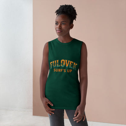 FULOVEK - Unisex Surf's Up Tank Top - Relaxed Casual Style for Beach Lovers