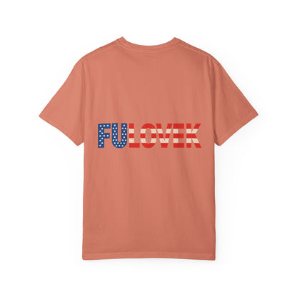 FULOVEK - Patriotic Unisex T-Shirt with Red, White & Blue Design | Casual Apparel for Holidays, Gifts, and Everyday Wear