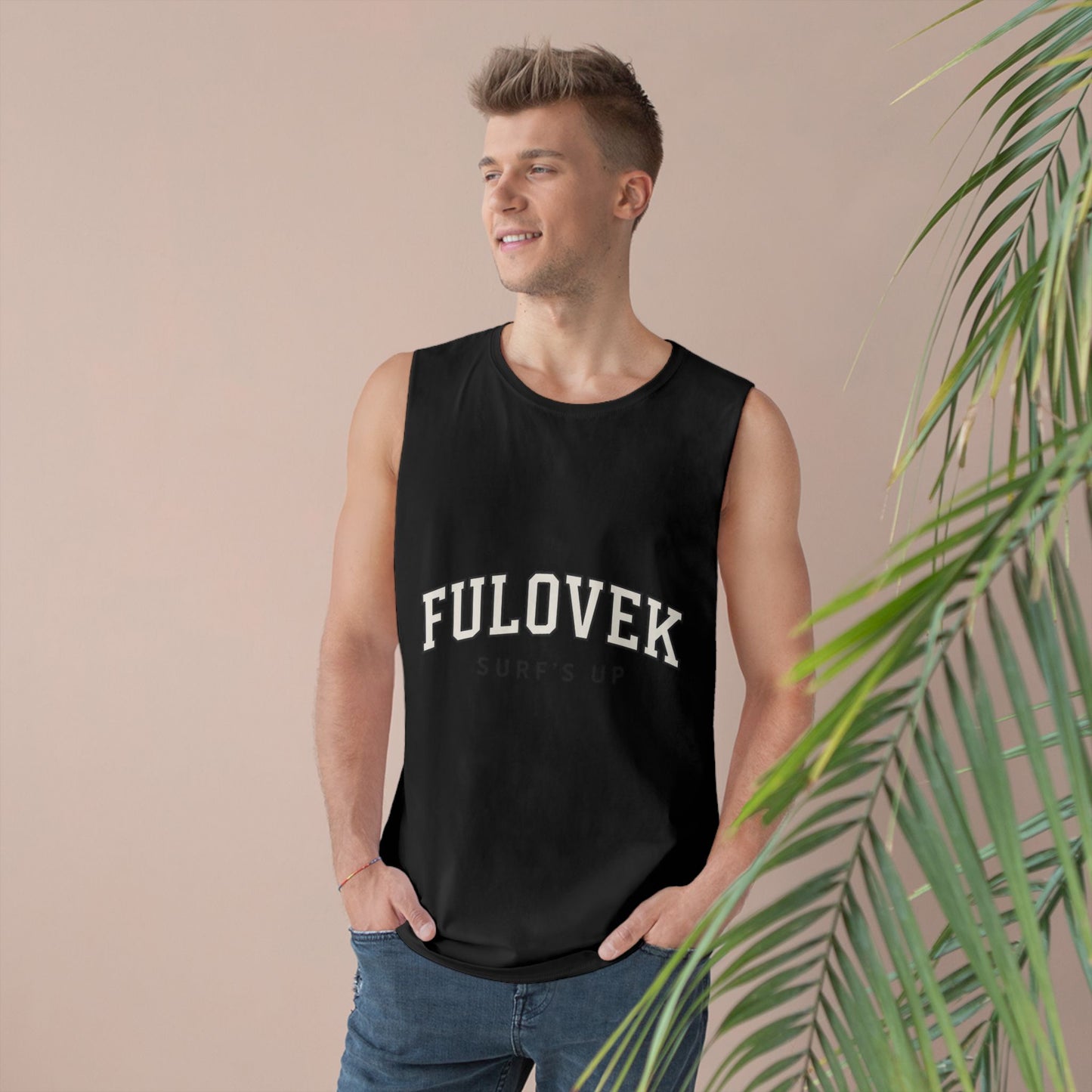 FULOVEK - Unisex Surf's Up Tank Top - Relaxed Casual Style for Beach Lovers