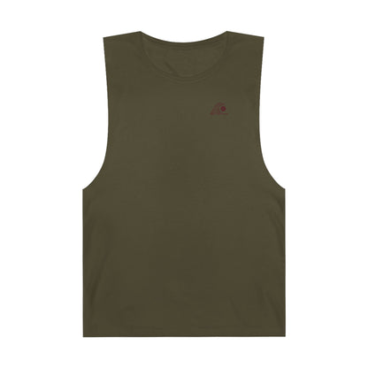 FULOVEK - Unisex Barnard Geometric Tribal BROWN Tank Top | Casual Summer Wear, Beach Attire, Workout Shirt, Graphic Tee, Gift for Friends