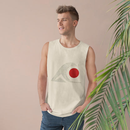 Unisex Tank Top with Retro Wave Design, Summer Fitness Shirt, Beach Workout Top, Casual Outfit Essential, Gift for Outdoor Lovers