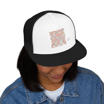 FULOVEK - Tribal Bohemian Embroidered 5 Panel Trucker Cap, Casual Streetwear Hat, Festival Accessory, Summer Fashion, Unique Gift Idea